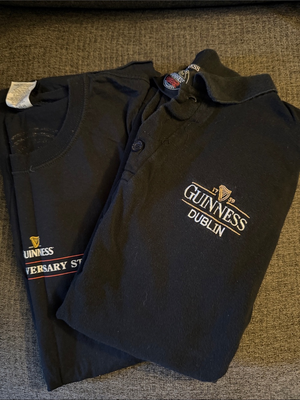 Guinness Dublin Black Polo and short short sleeved T-Shirt XL